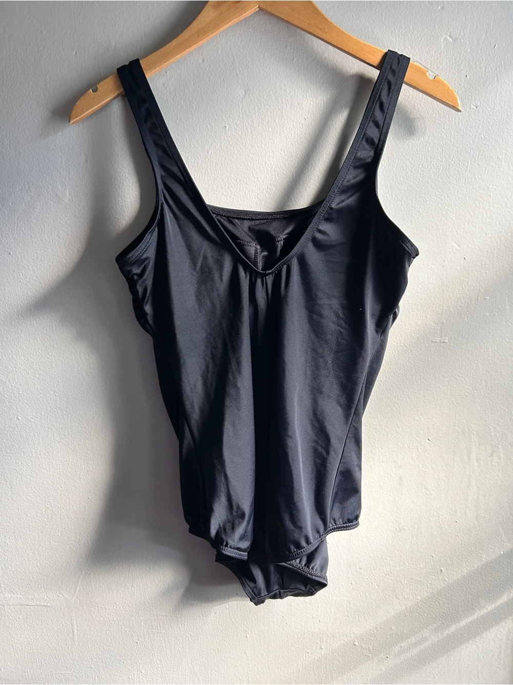Lands' End One Piece Swimsuit Women Size 12 Black Monochrome - Picture 4 of 8